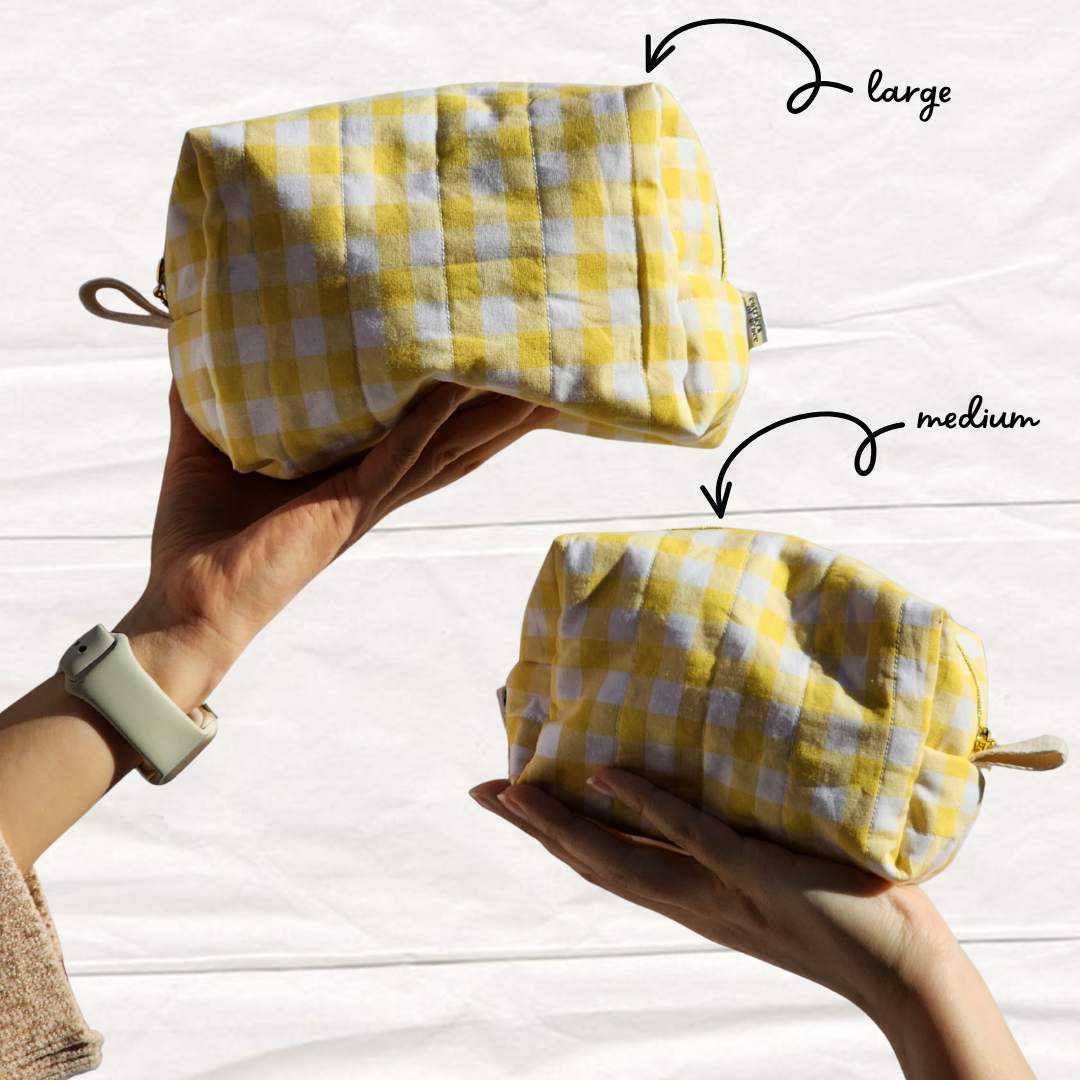 Yellow Gingham | Everyday Essentials Pouch