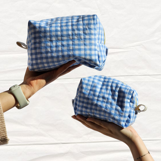Blue Gingham | Everyday Essentials Pouch
