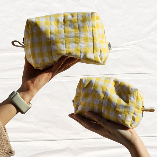 Yellow Gingham | Everyday Essentials Pouch
